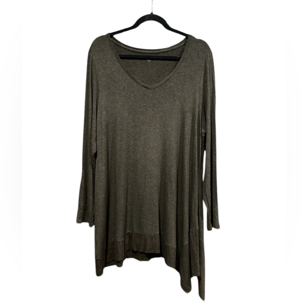 Eileen Fisher super soft tunic, asymmetrical-charcoal grey, size 1X